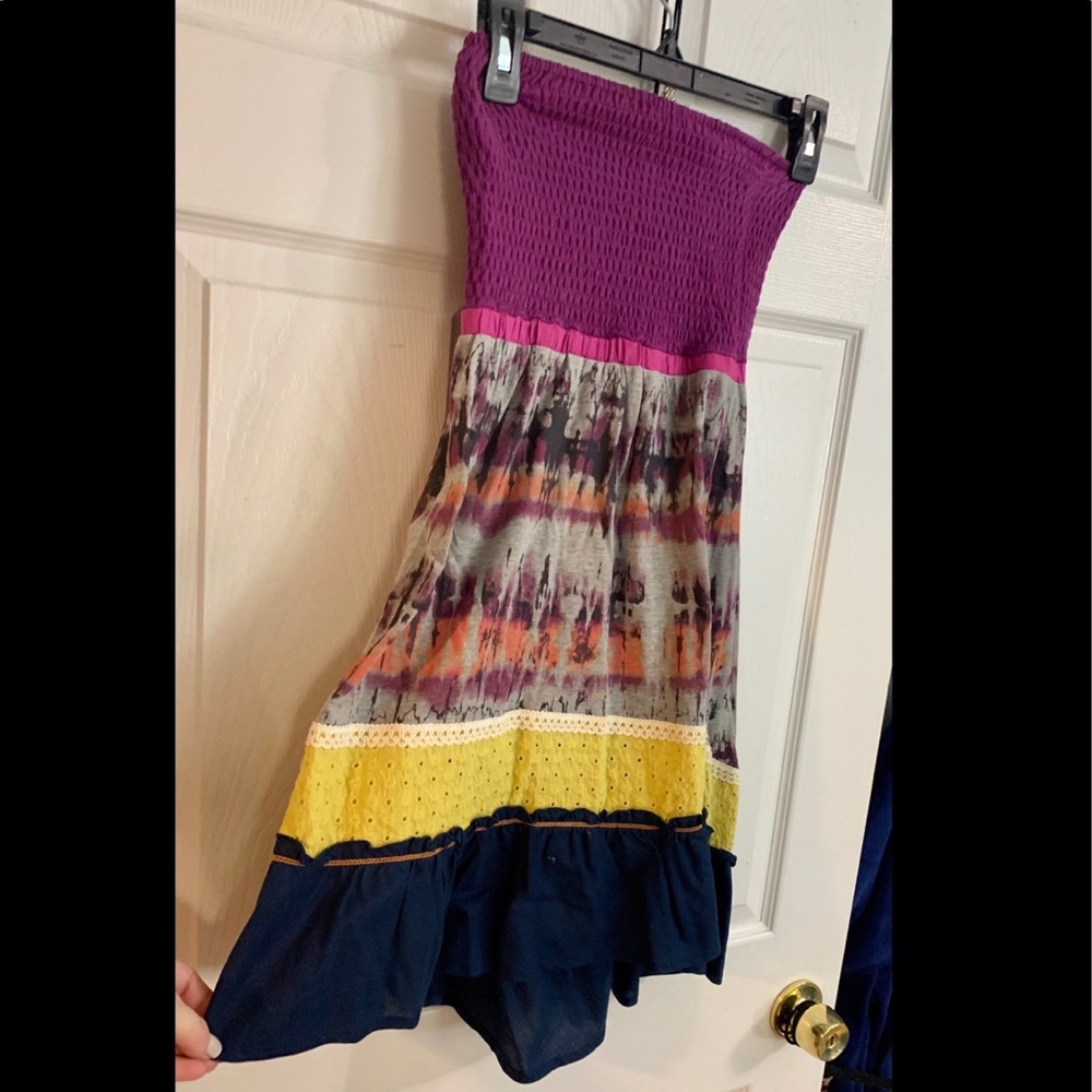 Cute Tie-dyed Strapless Sundress